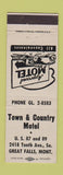 Matchbook Cover - Town and Country Motel Great Falls MT