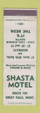 Matchbook Cover - Shasta Motel Great Falls MT
