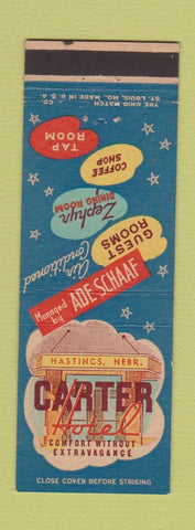 Matchbook Cover - Carter Hotel Hastings NE
