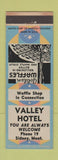Matchbook Cover - Valley Hotel Sidney MT low phone #
