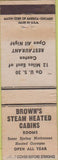 Matchbook Cover - Brown's Cabins Canton OH?