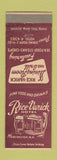 Matchbook Cover - Rice Varick Hotel Manchester NH
