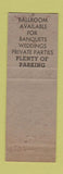 Matchbook Cover - Rice Varick Hotel Manchester NH