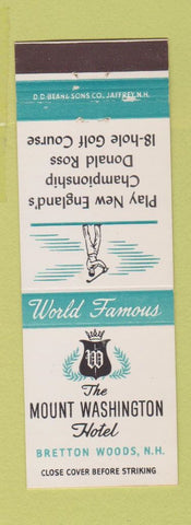 Matchbook Cover - Mount Washington Hotel Bretton Woods NH