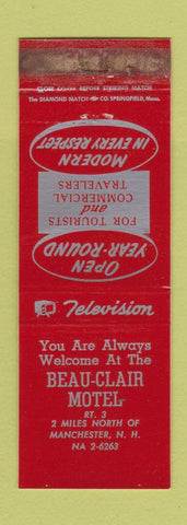 Matchbook Cover - Beau Clair Motel Manchester NH RED WEAR