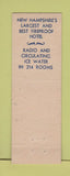 Matchbook Cover - Hotel Carpenter Manchester NH