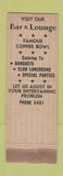 Matchbook Cover - Hotel Finlen Butte MT