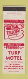 Matchbook Cover - Turf Motel Salem Depot NH