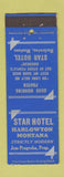 Matchbook Cover - Star Hotel Harlowton MT