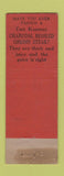 Matchbook Cover - Hotel Fort Kearney NE WORN #1
