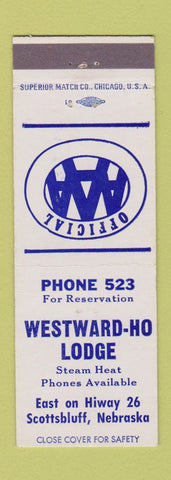 Matchbook Cover - Westward Ho Lodge Scottsbluff NE low phone #