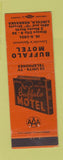 Matchbook Cover - Buffalo Motel Lincoln NE ORANGE