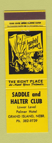Matchbook Cover - Saddle and Halter Club Grand Island NE