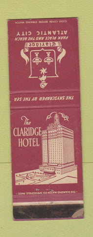 Matchbook Cover - The Claridge Hotel Atlantic City NJ WEAR