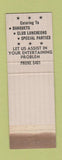 Matchbook Cover - Hotel Finlen Butte MT