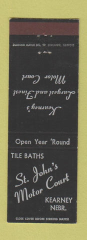 Matchbook Cover - St John's Motor Court Kearney NE