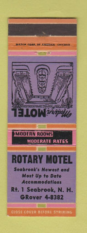 Matchbook Cover - Rotary Motel Seabrook NH