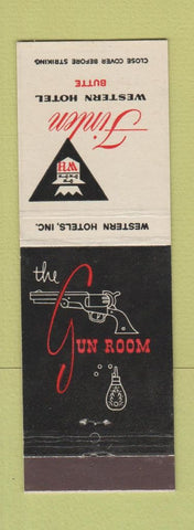 Matchbook Cover - Finlen Western Hotel Butte MT Gun Room