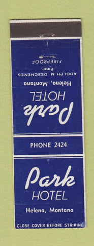 Matchbook Cover - Park Hotel Helena MT low phone #