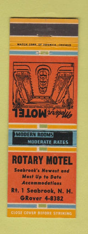 Matchbook Cover - Rotary Motel Seabrook NH