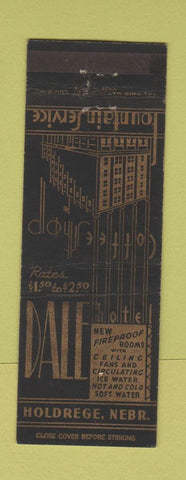 Matchbook Cover - Dale Hotel Holdrege NE BLACK