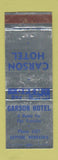 Matchbook Cover - Carson Hotel Sutton NE low phone # WEAR