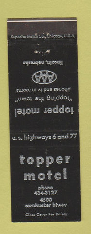 Matchbook Cover - Topper Motel Lincoln NE