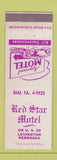 Matchbook Cover - Red Star Motel Lexington NE
