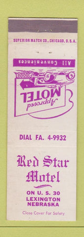 Matchbook Cover - Red Star Motel Lexington NE