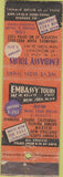 Matchbook Cover - Embassy Tours New York City tourism
