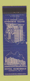 Matchbook Cover - Hotel Suburban Summit NJ East Orange NJ #1 BLUE