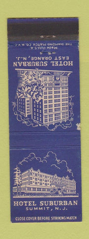 Matchbook Cover - Hotel Suburban Summit NJ East Orange NJ #1 BLUE