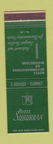 Matchbook Cover - Hotel Suburban Summit NJ East Orange NJ #2 GREEN