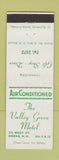 Matchbook Cover - Valley Green Motel Keene NH low phone #
