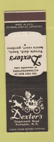 Matchbook Cover - Dexter's Sunapee NH