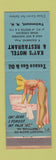 Matchbook Cover - Kay's Motel Restaurant Twinmount NH Texaco oil gas