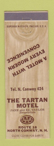 Matchbook Cover - Tartan Motel North Conway NH low phone #