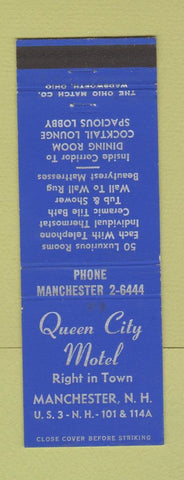 Matchbook Cover - Queen City Motel Manchester NH