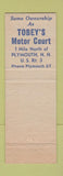 Matchbook Cover - Queen City Motel Manchester NH