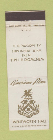 Matchbook Cover - Wentworth Hall Jackson NH WEAR