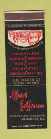 Matchbook Cover - Hotel Jefferson Atlantic City NJ