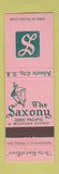 Matchbook Cover - The Saxony Atlantic City NJ