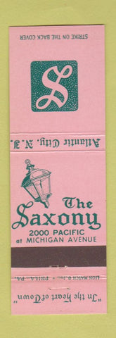 Matchbook Cover - The Saxony Atlantic City NJ