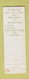 Matchbook Cover - The Saxony Atlantic City NJ