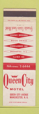 Matchbook Cover - Queen City Motel Manchester NH