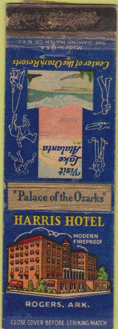 Matchbook Cover - Harris Hotel Rogers AR