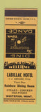 Matchbook Cover - Cadillac Hotel Whitefish MT