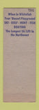Matchbook Cover - Cadillac Hotel Whitefish MT