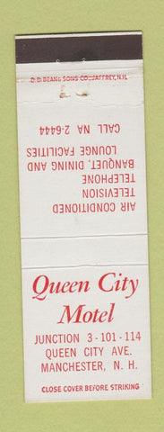 Matchbook Cover - Queen CIty Motel Manchester NH