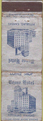 Matchbook Cover - Besse Hotel Pittsburg KS POOR